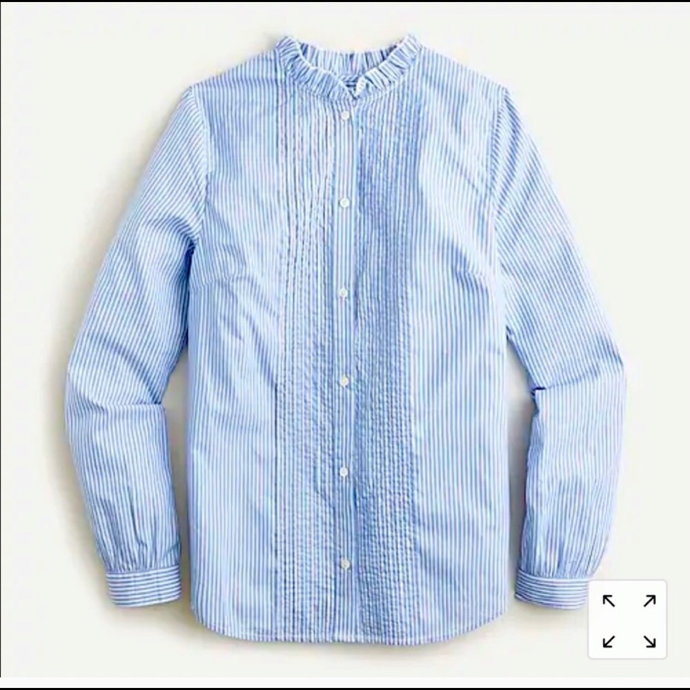 Jcrew peplum ruffled button down BRAND NEW